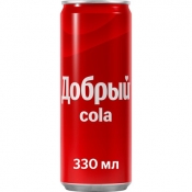 Напиток "Добрый Cola" (газ/0.33 л./1 уп./24 шт./железная банка)